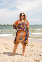 Load image into Gallery viewer, Miami Red Black Kaftan
