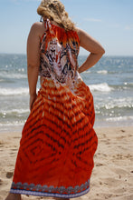 Load image into Gallery viewer, Drawstring Dress Coral Snake
