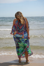 Load image into Gallery viewer, Drawstring Dress Forest Ikat
