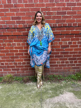 Load image into Gallery viewer, Maxi Kaftan Blue Denty
