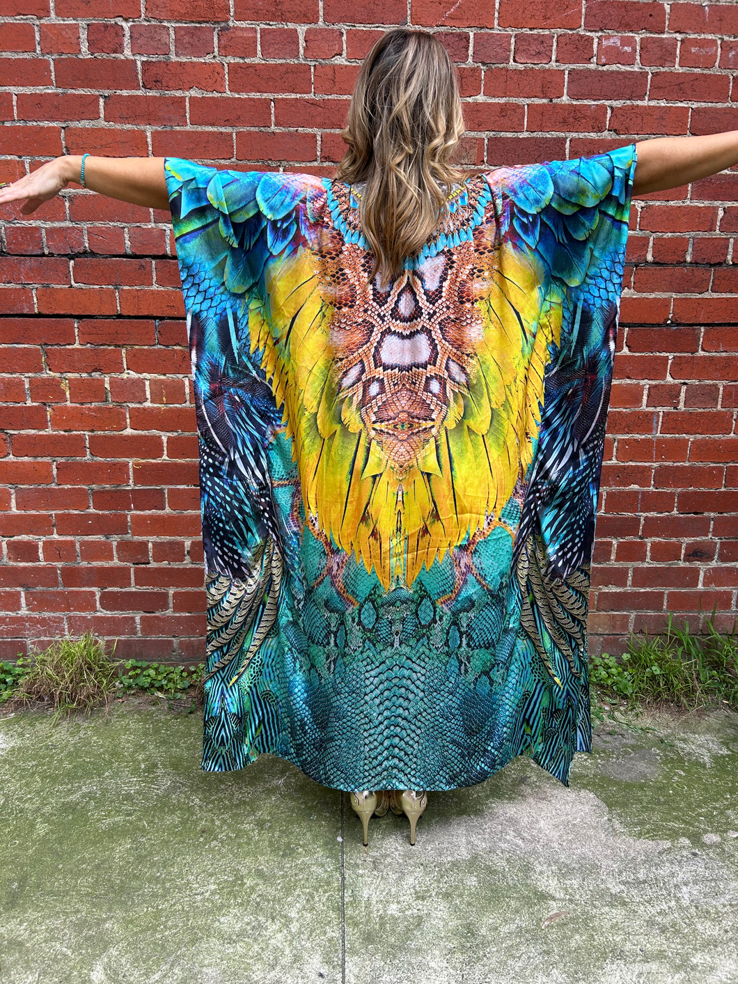 Maxi kaftan Exotic Yellow