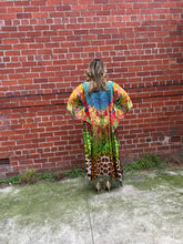 Load image into Gallery viewer, Maxi Kaftan Green Leopard Exotic
