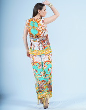 Load image into Gallery viewer, Lounge Set- Tiger Royal Turk (Sleeveless Top)
